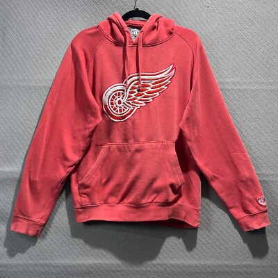 Old Time Hockey Pullover Hoodie Mens XL Red Detroit Red Wings Sports NHL