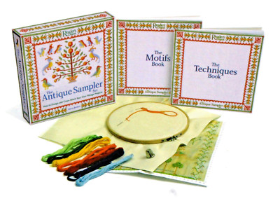 Readers Digest Antique Cross Stitch Sampler Kit Design-Create Projects New F24