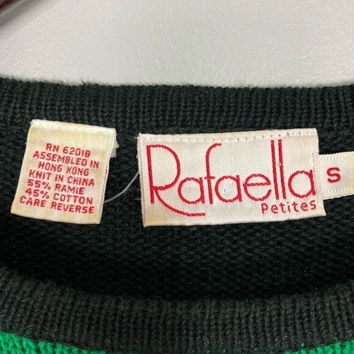 Vintage Colorful Knit Pullover Sweater Women’s Size S 3D Retro Geometric Cotton - 第 6/6 張圖片