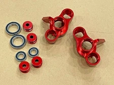 Aluminum Front Steering Blocks/Carriers W/ Bearing Arrma Typhon MOJAVE 6s Red 
