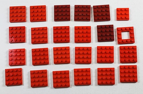 Lego Plates Rounded Wedges 150pc Bulk Lot 6x12 6x8 6x6 4x10 4x8 4x6 4x4+ Red - Picture 7 of 12