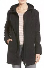 New Ilse Jacobsen Hornbaek Rain 50 Hooded Raincoat - Black - 12 Us