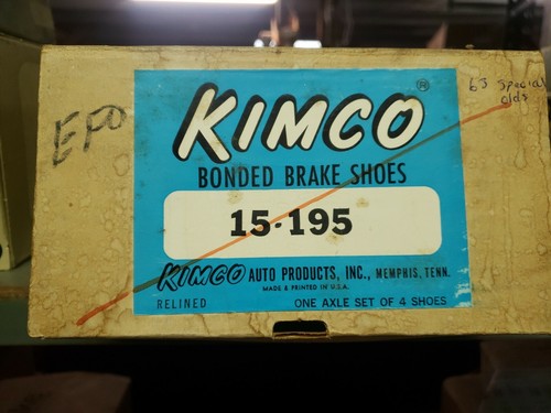 KIMCO 15-195 63 Special Brake Shoe Set Rear DELCO MORAINE 5462488