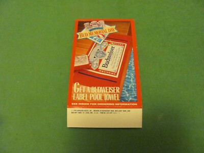 Vintage Budweiser BUD MEMORIAL DAY Table Tent Advertising Sign
