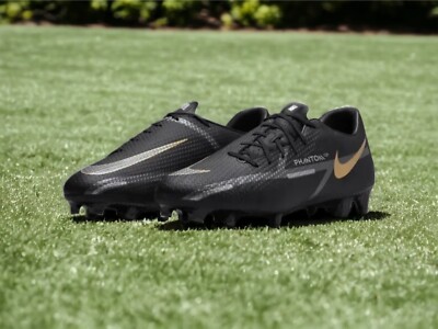 Nike Phantom GT2 FG MG Black Gold Messi Soccer Shoes DA4433 Mens