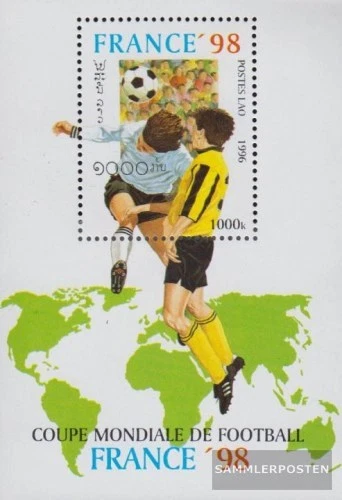 Laos Bloc 109 (complète edition) neuf avec gomme originale 1982 Football-WM 1986