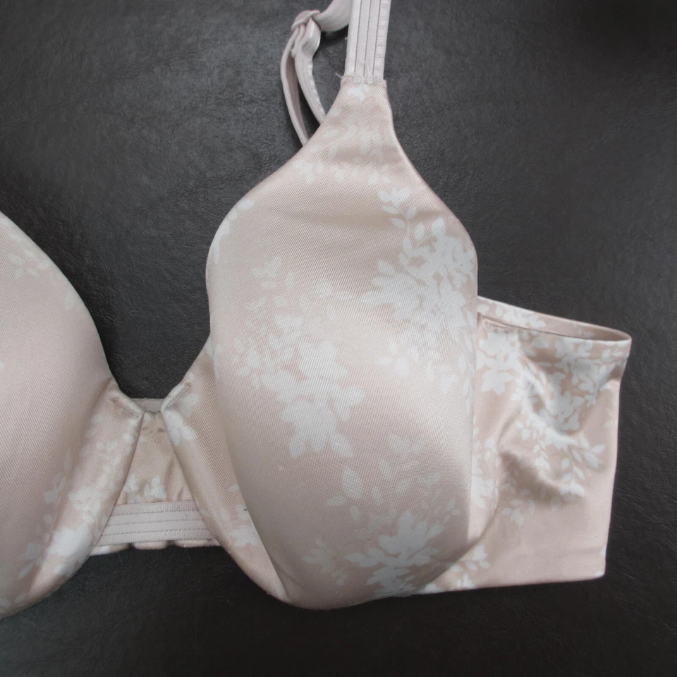 Sujetador Bali Talla 36B Rosa Floral Acolchado Con Aros Cierre Ajustable Espalda Foto 4 de 4