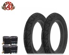 ALTA BICYCLE WIRE BEAD 12" 1/2" x 2 1/4" BLACK SLICK/SMOOTH TIRES W/ TUBES.