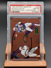 1997 Playoff Absolute Leather Quads George Martin Sanders Davis #LQ2 PSA Gem 10