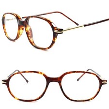 Genuine Vintage Rx Ready Frame Womens Tortoise Clear Lens Glasses