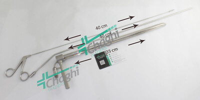 Jesperg Esophagoscope Rod Cervical Esophageal Foreign Body Removal 3 PCs Set C-T