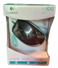 Logitech Black 2-Button Optical Mouse w/Scroll-Wheel M100