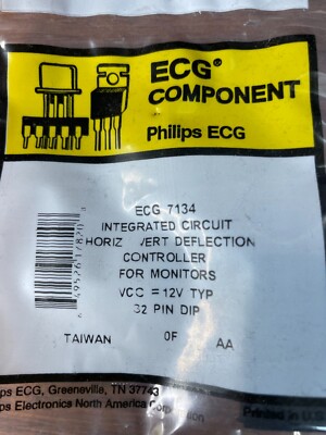 ECG7134 IC HORIZONTAL/VERTICAL DEFLECTION CONTROLLER FOR MONITOR NTE7134