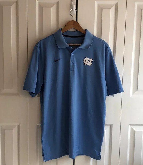 Mens nike Dri-Fit UNC Blue polo shirt large | eBay
