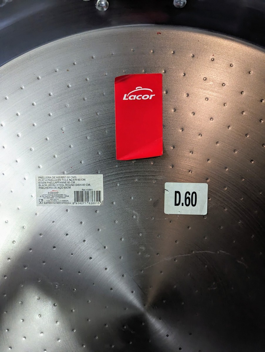 Plat à Paëlla Lacor 60 Cm - En Acier - Pour Cuisson Au Four Et Sur Le Feu - Professionnel & Maison