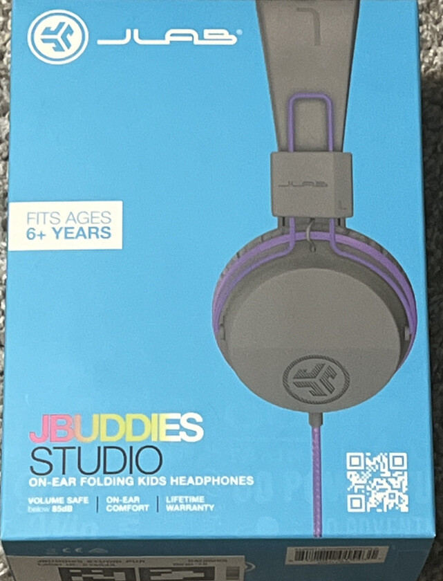 JLab JBuddies Studio On-Ear folding Kids Headphones in Purple