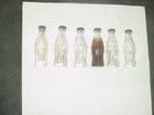 6 ORIGINAL MINI EMBOSSED COCA COLA/TRADEMARK REGISTERED- AROUND CENTER OF BOTTLE — photo 2