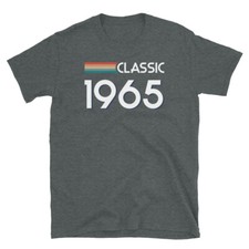 Classic Retro Inspired Graphic Birthday 1965 Vintage Short-Sleeve Unisex T-Shirt