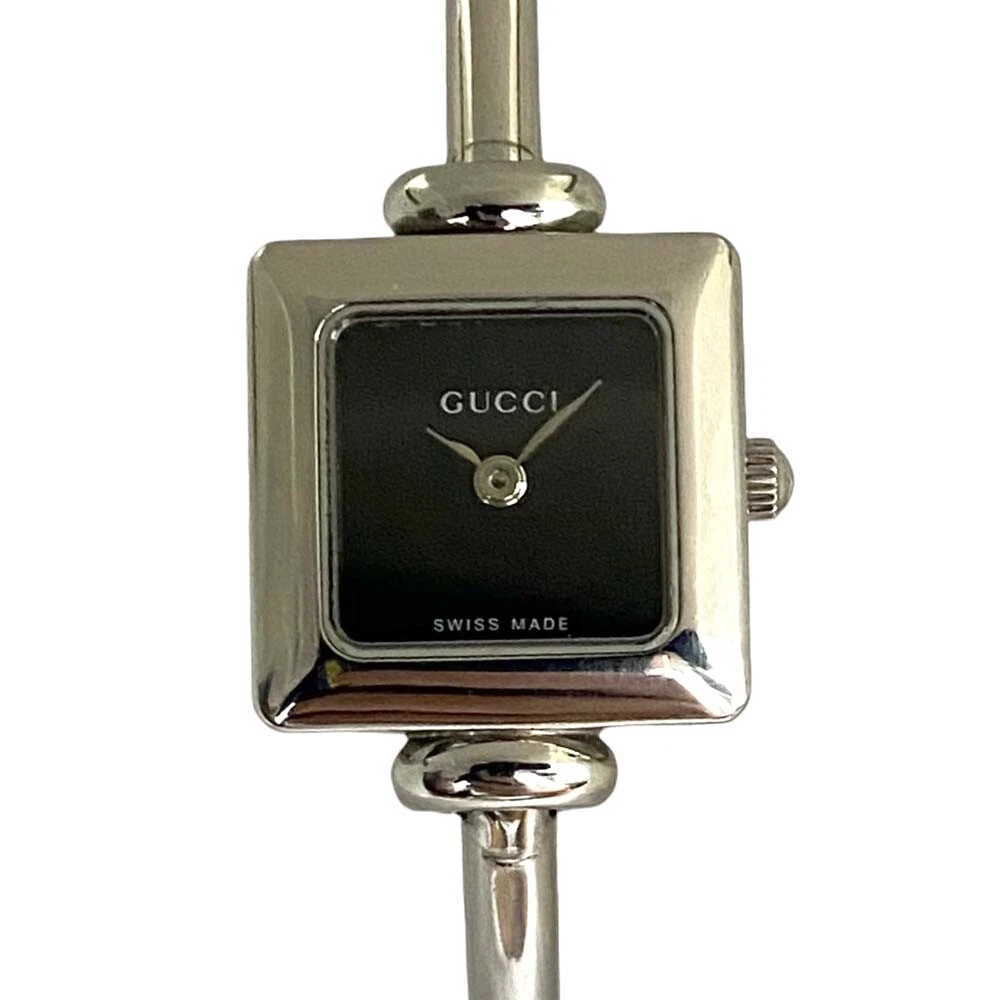 GUCCI YA019519 1900L Quartz Noir Femme S Argent Occasion