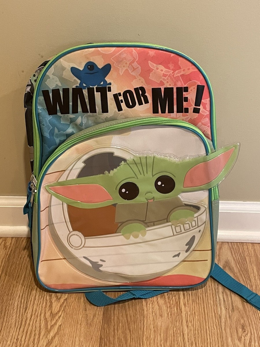 Rare Disney Star Wars Mandalorian Baby Yoda Kids Backpack 