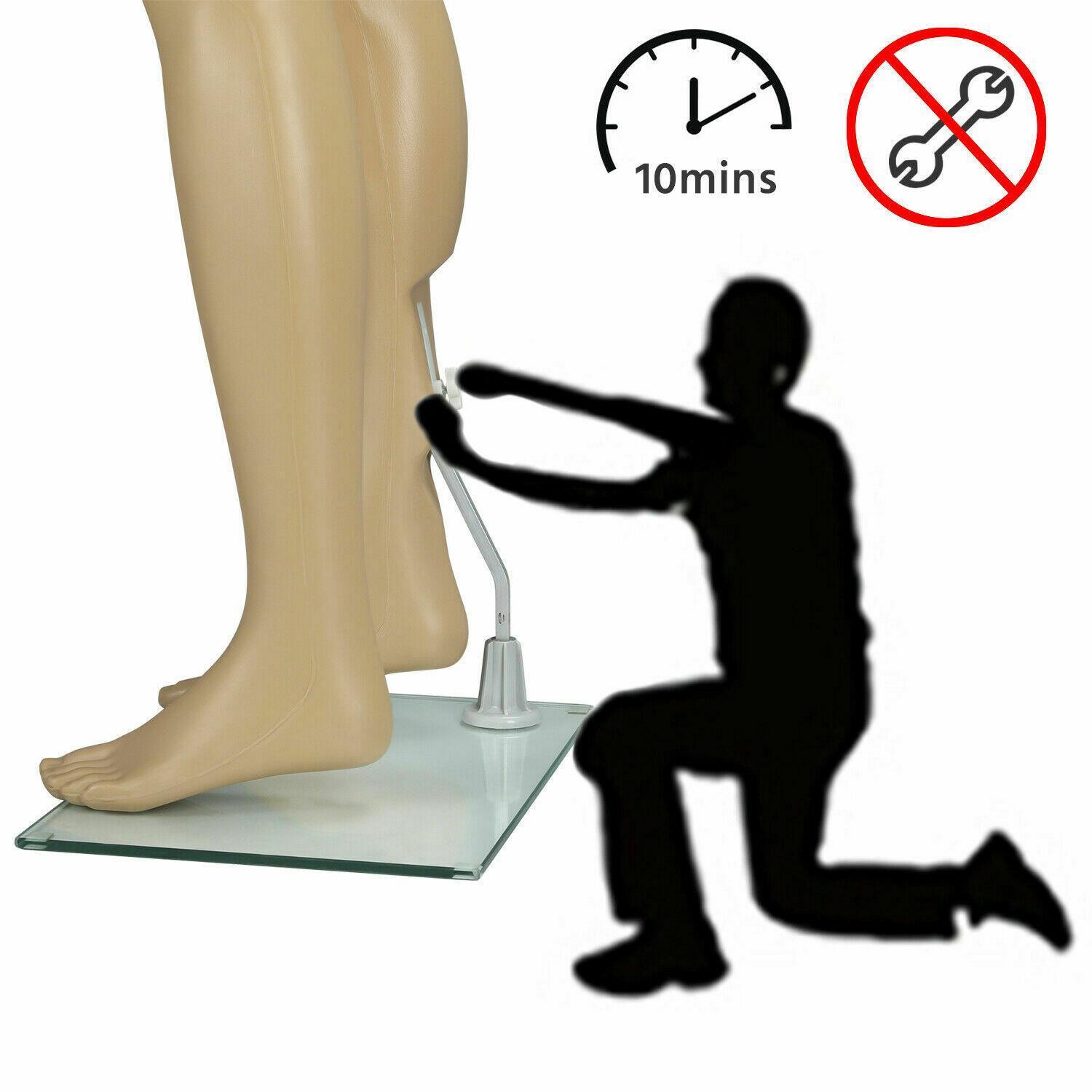 Male Mannequin Full Body Realistic Shop Display Head Turns Form w/ Base