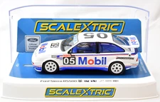 Scalextric "Mobil" Ford Sierra RS500 DPR W/ Lights 1/32 Scale Slot Car C4505