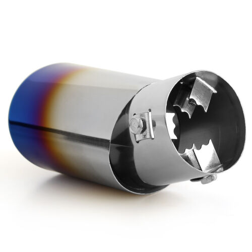 Universal Burnt Color Car Auto Exhaust Muffler Bent Stainless Steel Silencer Tip - Picture 8 of 17