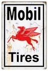Vintage Style Metal Sign XL Mobil Tires Pegasus Gas Motor Oil 18x30