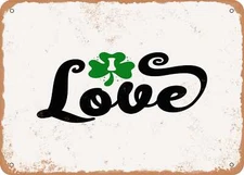 METAL SIGN - I Love - Vintage Look Sign