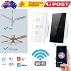 Smart Wifi Touch Ceiling Fan Wall Light Switch Panel For Alexa-Googles Home