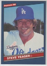 1986 Leaf Donruss - STEVE YEAGER - #519 - Los Angeles Dodgers BOX FRESH