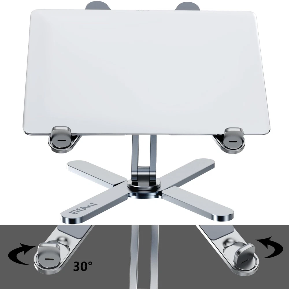 Laptop Stand 360 Degree Rotation Adjustable Portable for 10" - 17" Laptop Tablet