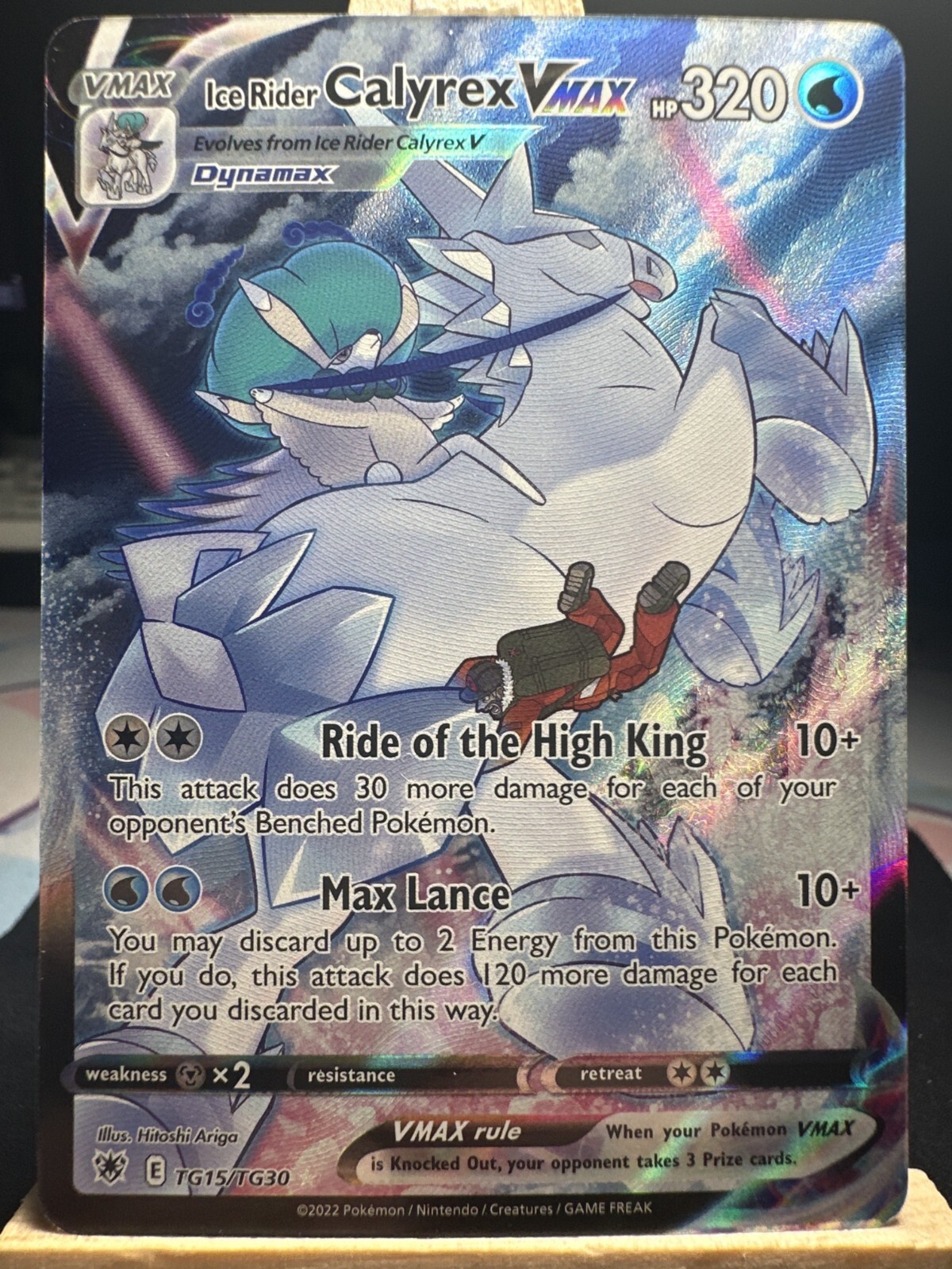 Pokemon TCG Ice Rider Calyrex VMAX TG15/TG30 Astral Radiance NM