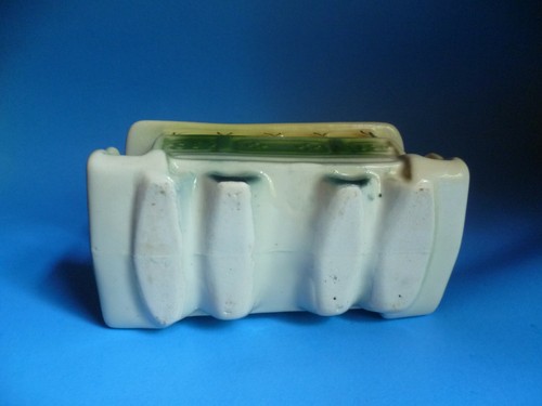 Vintage Ceramic Bus Figurine Vase/Planter Glazed Rectangular Planter Decorative - Picture 4 of 5