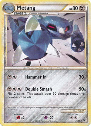 Pokemon Card HeartGold SoulSilver Undaunted 30/90 Metang