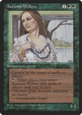 Autumn Willow 1x MtG Homelands HML HEAVY PLAYED