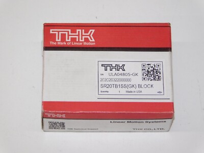 New THK SR20TB1SS (GK) Linear Guide Rail Bearing Motion Block Unit Made in USA