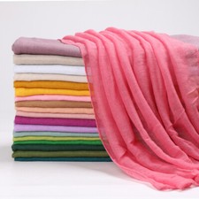 Solid Color Viscose Hijabs Scarf for Muslim Fashion Women Ladies Scarves Soft