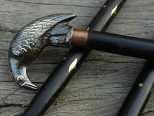 Antique Style Victorian Cane Wooden Walking Stick Vintage Solid Brass Handle NEW