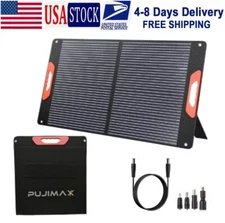100W PUJIMAX Portable Solar Panel Foldable for Generator Power Station Camping