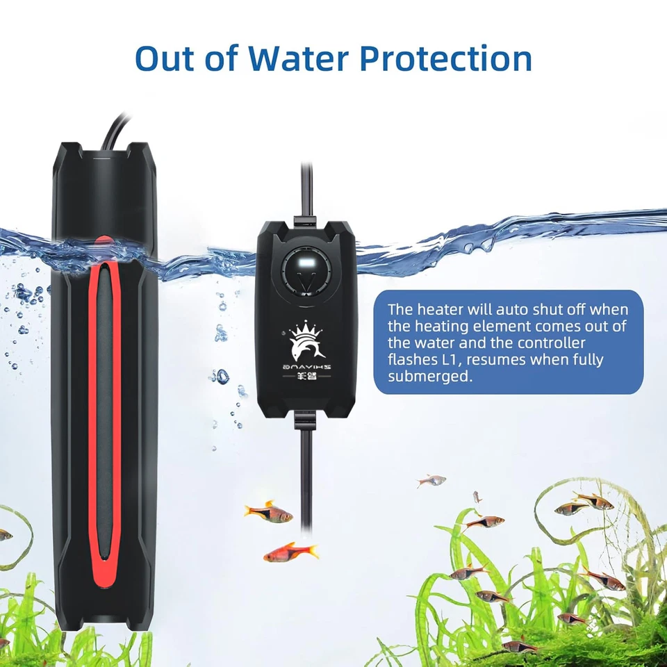 300W ​Submersible Aquarium Heater Quartz Fish Tank Heater Thermostat Controller - Image 4 of 4