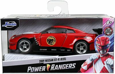 2009 Power Rangers Nissan GT-R Red, JADA, Diecast Toy Car, 5