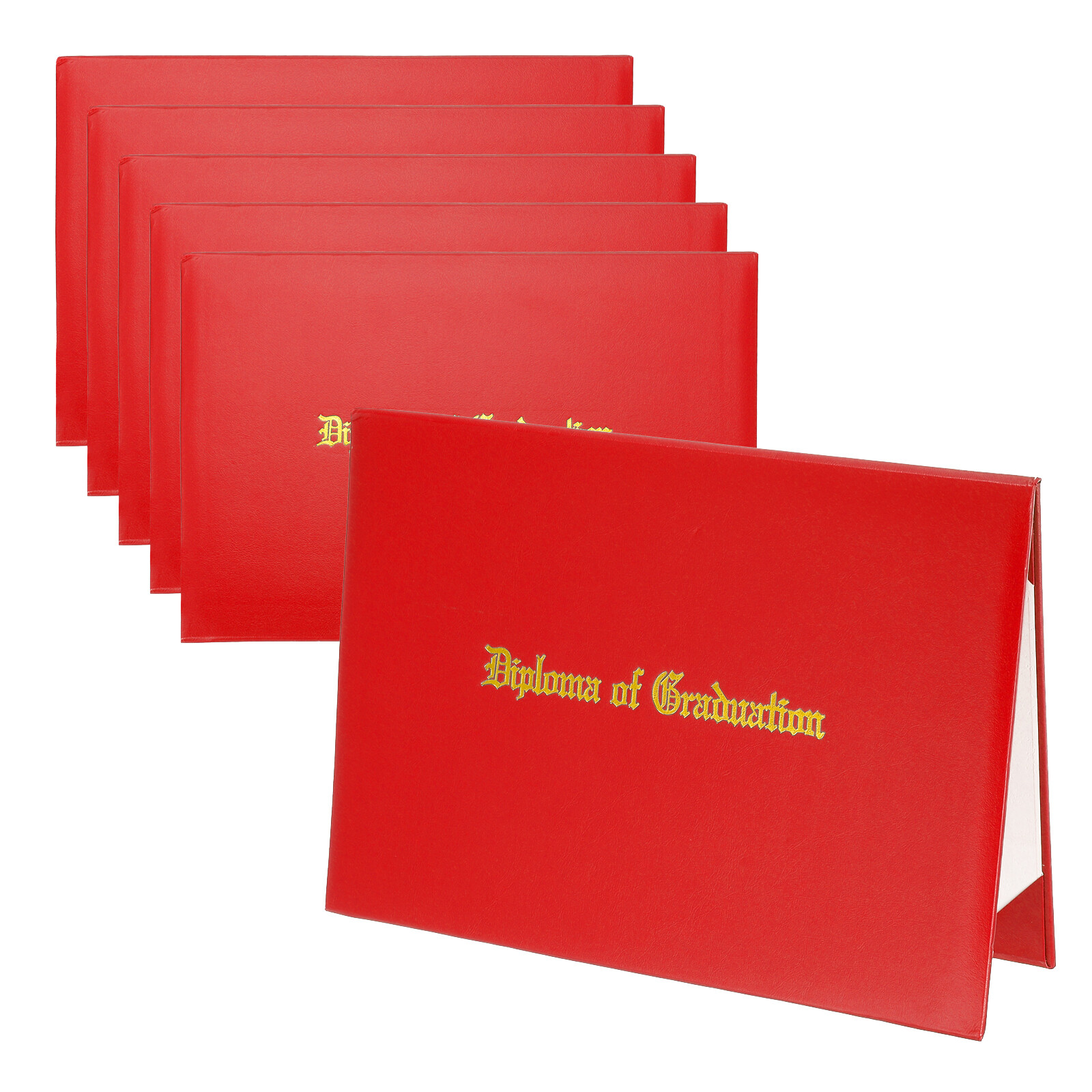 6pcs Red Certificate Cover Holders Fits 8.5 x 11 Inch Paper