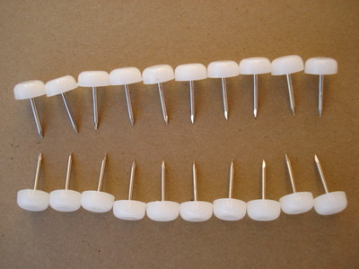 QUARKZMAN Plastique À-Clouer Meubles Patins 100pcs 21mm Dia Table