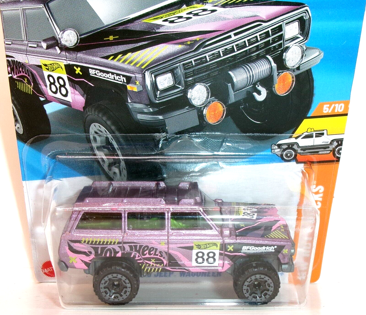 2025 HOT WHEELS 1:64 HW HOT TRUCKS 5/10 PINK 1988 JEEP WAGONEER 2025 HOT WHEELS 1:64 HW HOT TRUCKS 5/10 PINK 1988 JEEP WAGONEER