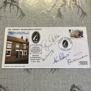 1994 First Day Cover Signed x 4 Palmer Rose Graveney etc