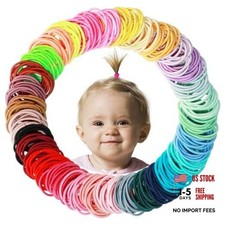 200PCS Small Hair Ties,No Crease Baby Hair Ties,Elastic Hair 200pcs/20colors