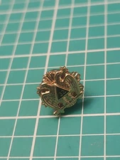 Vtg Freemason Masonic Scottish Rite Double Eagle Gold Tone Lapel Pin