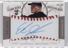2014 Panini National Treasures Game Ball Signatures 25/99 Erik Johnson Auto 1d0k
