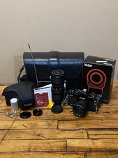 Vivitar 420SL 35mm SLR Camera Kit w/ 35mm f2.8  75-205mm Lens Macroflash